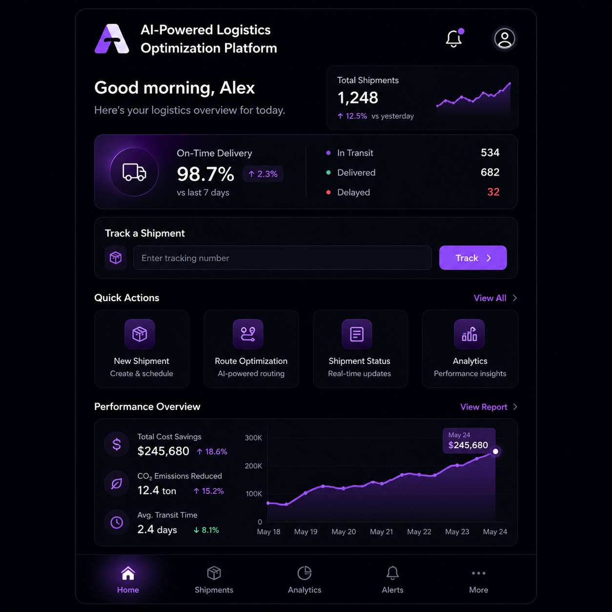 AI-Powered Logistics Optimization Platform